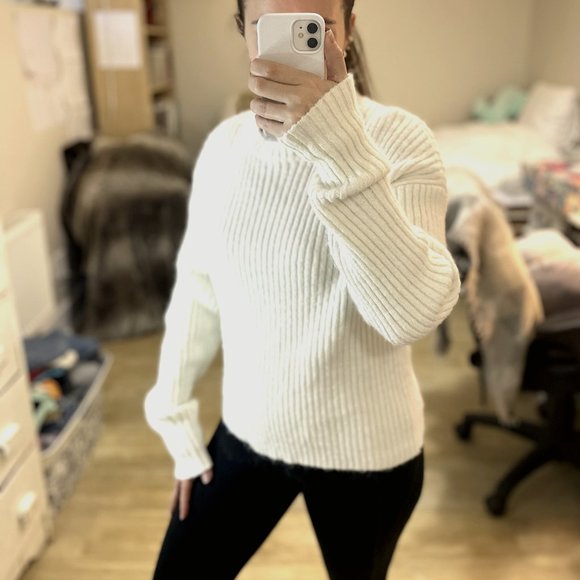 Cream Knit Sweater - Picture 1 of 6